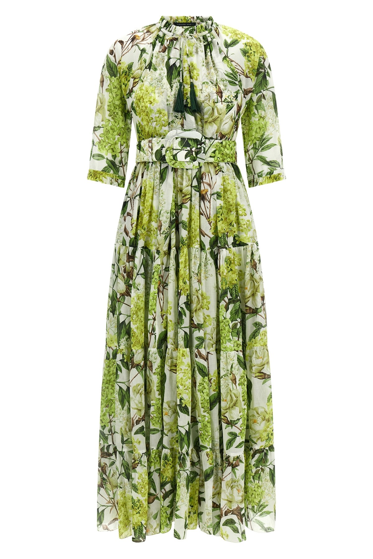 'Eden' Long Dress In Cotton Muslin With All Print