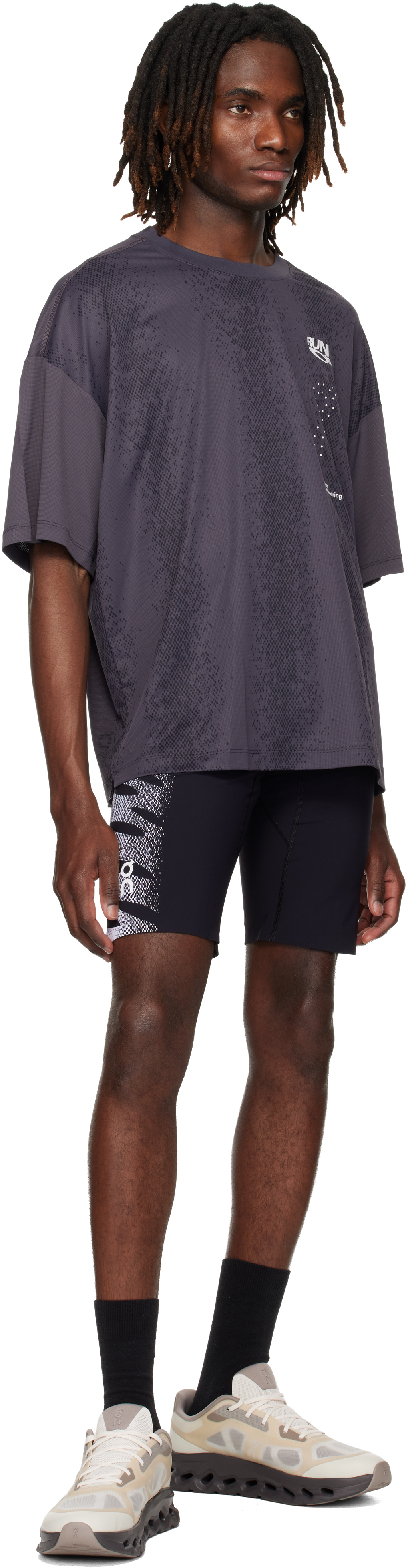 Gray Zero Half Tights Running Shorts
