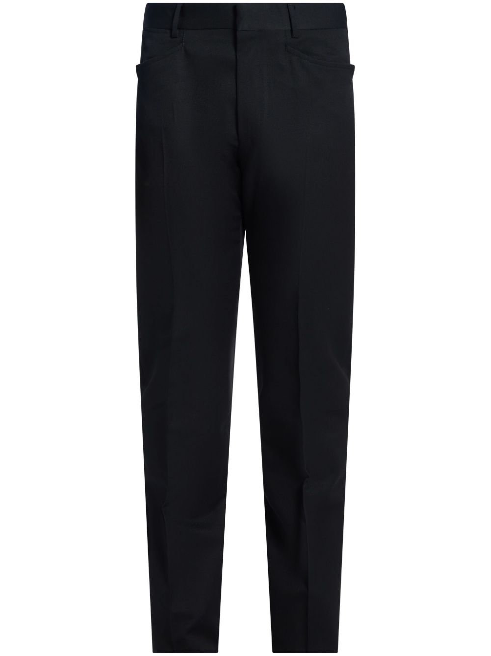 Straight-leg tailored trousers - Black