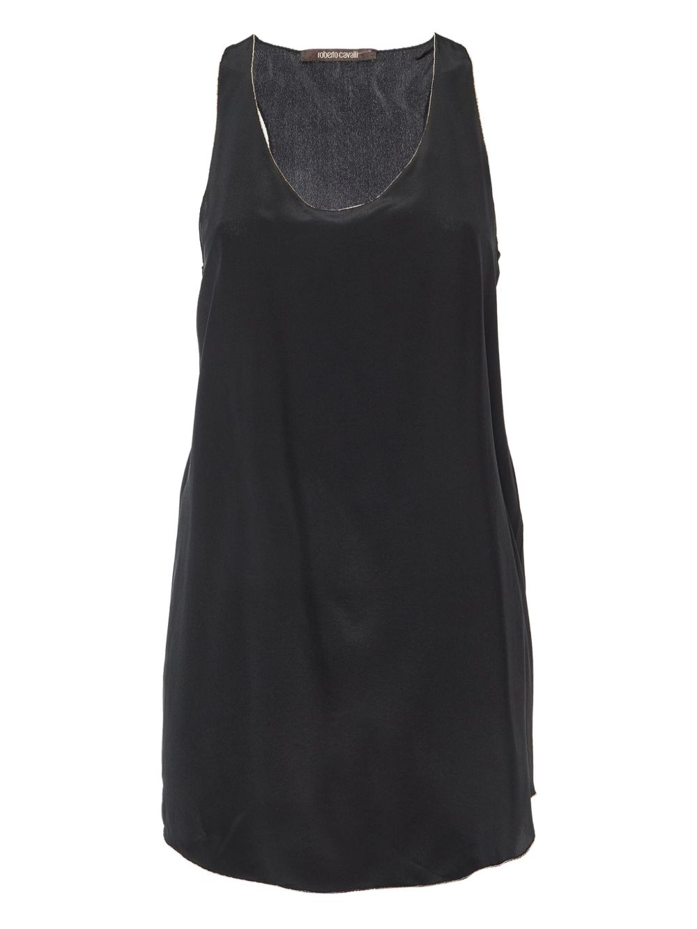 Pre-owned sleeveless satin top - Black