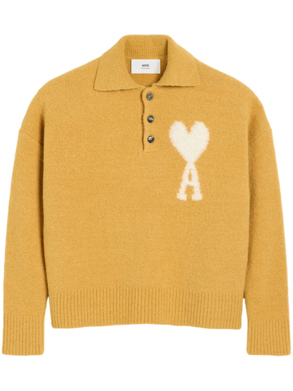 Ami De Coeur polo-collar jumper - Yellow