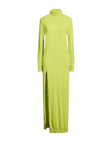Woman Maxi dress Lime green Size S Virgin Wool, Cashmere