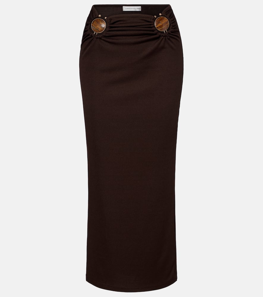 Gathered maxi skirt
