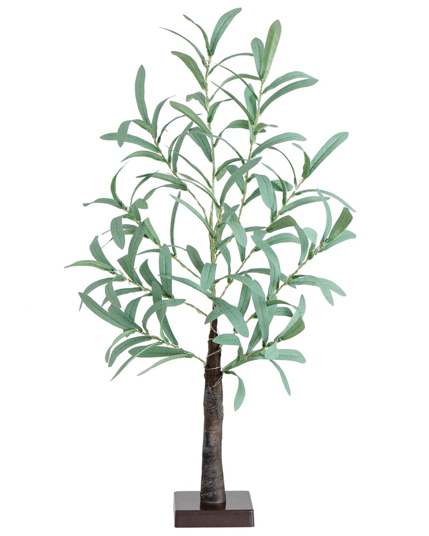 2ft Lighted Artificial Olive Tree with 60 Warm White LED Lights