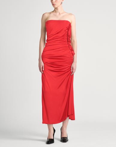 Woman Midi dress Red Size 8 Viscose