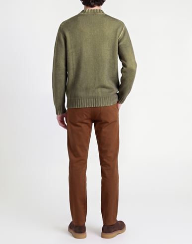 Man Sweater Military green Size L Wool