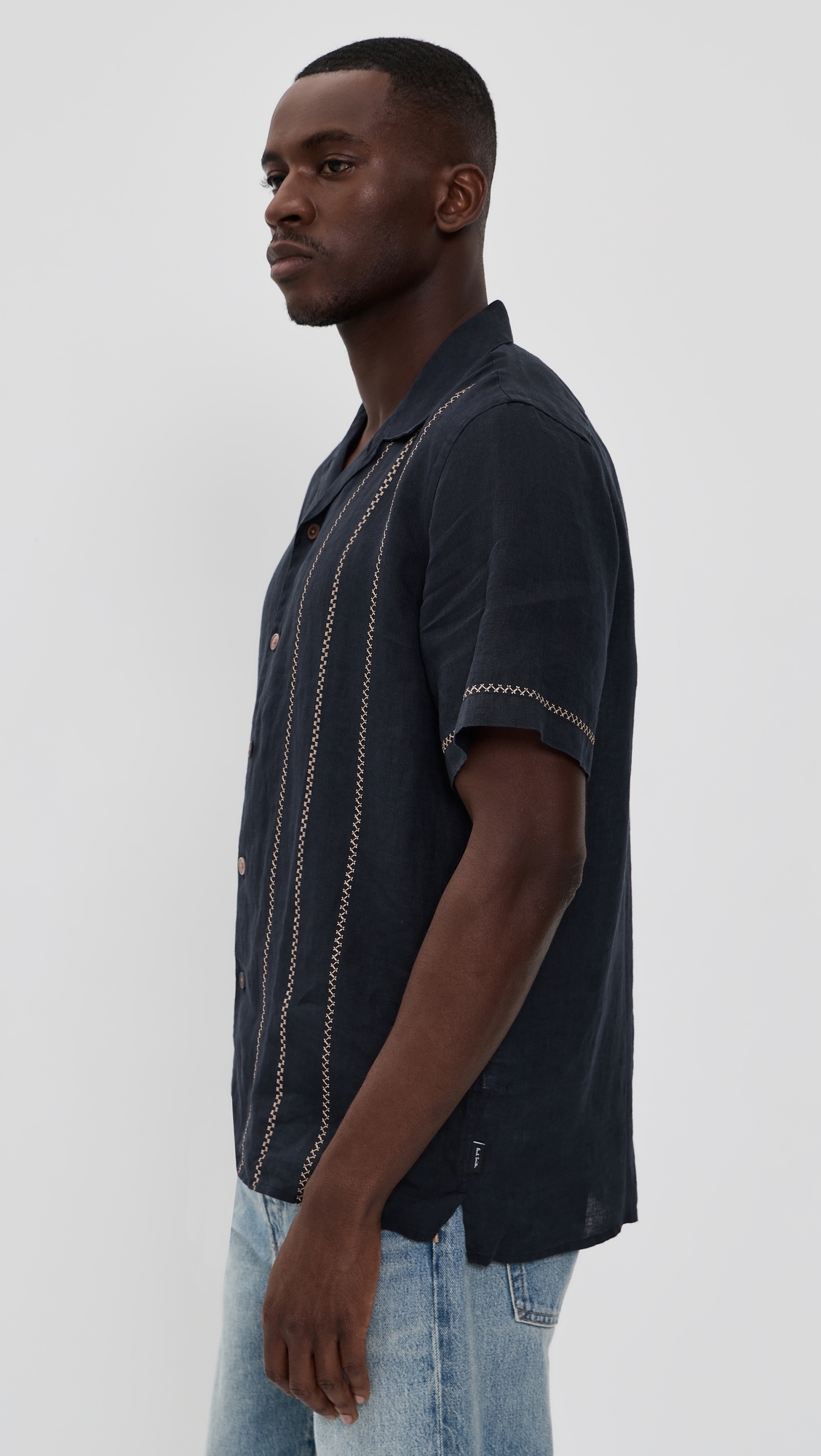 Short Sleeve Casual Fit Shirt Very Dark Navy