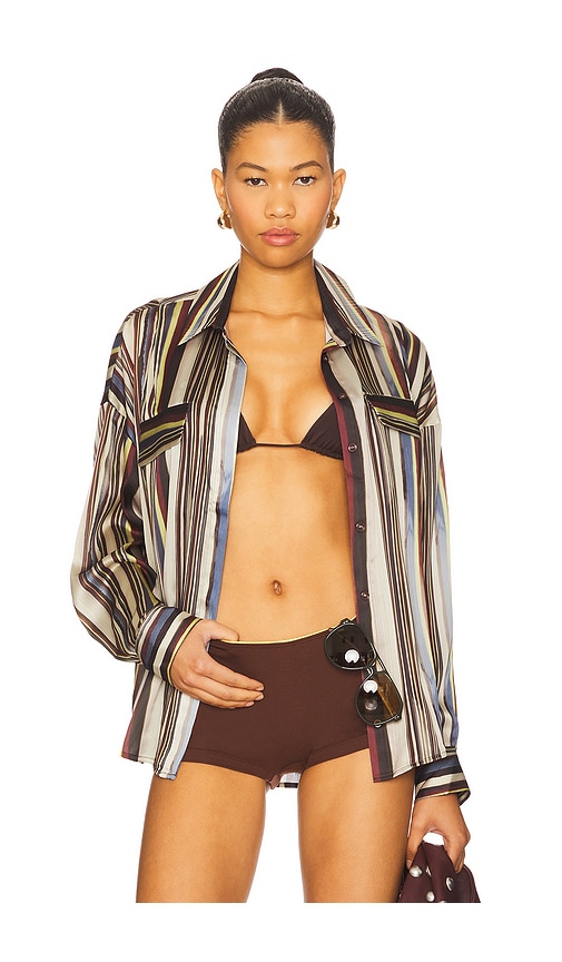 SIEDRES Monina Shirt in Brown.  40. Also in 34, 36