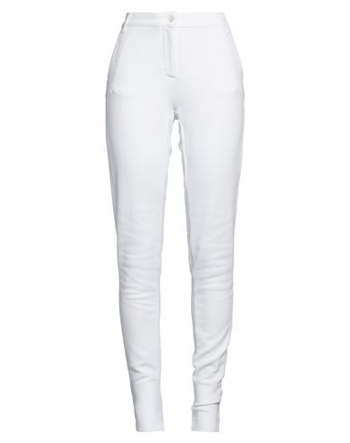 Ea7 Woman Pants White Size M Cotton, Polyester, Elastane
