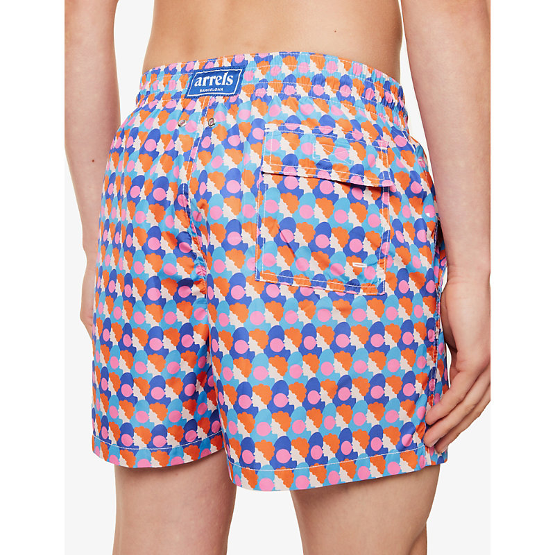 Arrels Barcelona 남성 Mens Pink Bubblegum Olimpia Printed Swim Shorts L 75521661