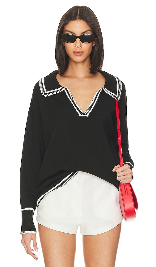 SNDYS PULLOVER MIT HOHEM KRAGEN UND AUSSCHNITT ARLINGTON in Black. Größe XS. Also in M