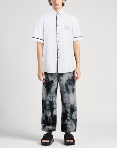Man Shirt White Size L Viscose, Linen
