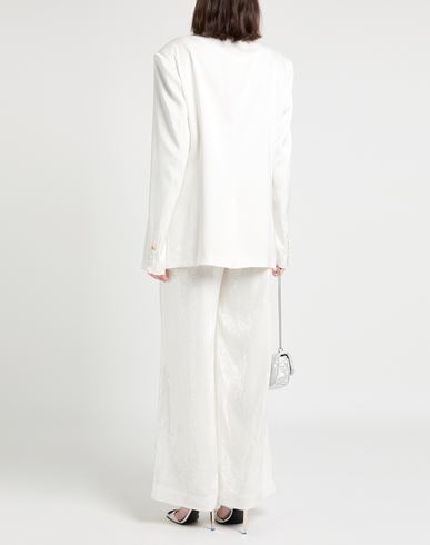 Woman Blazer White Size 8 Viscose