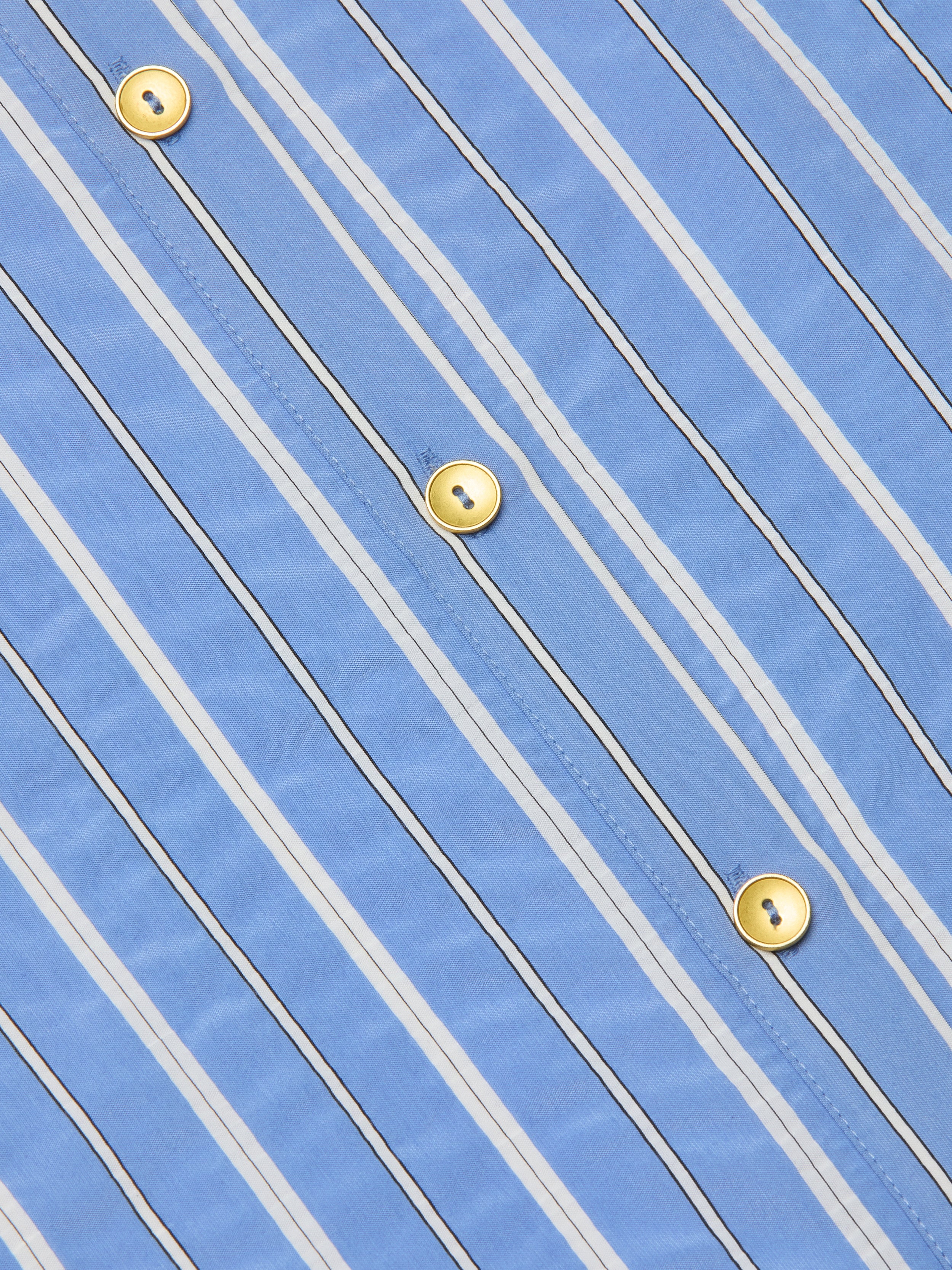 Ellery Poplin Shirt In Allure Blue/white Stripe
