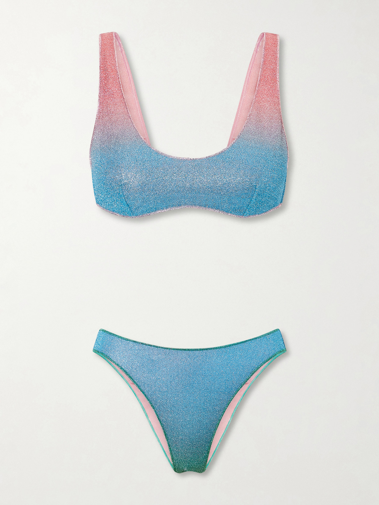 Lumière Metallic Lurex Bikini - Blue