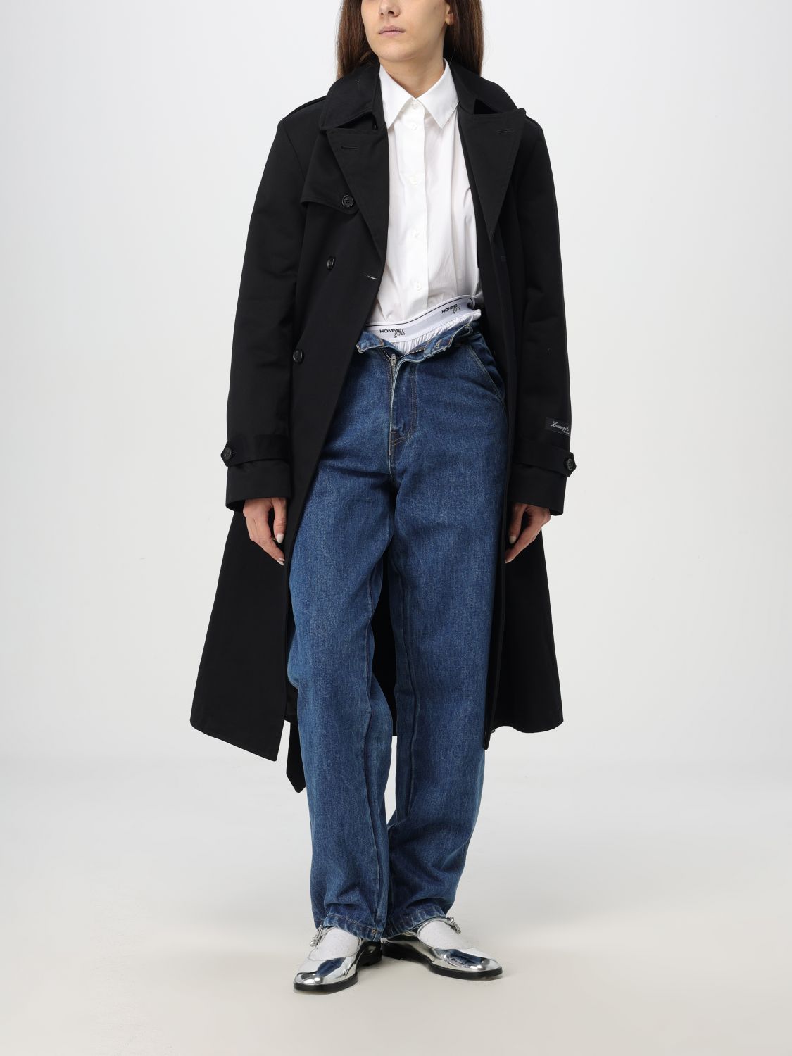 Cotton trench coat - Black