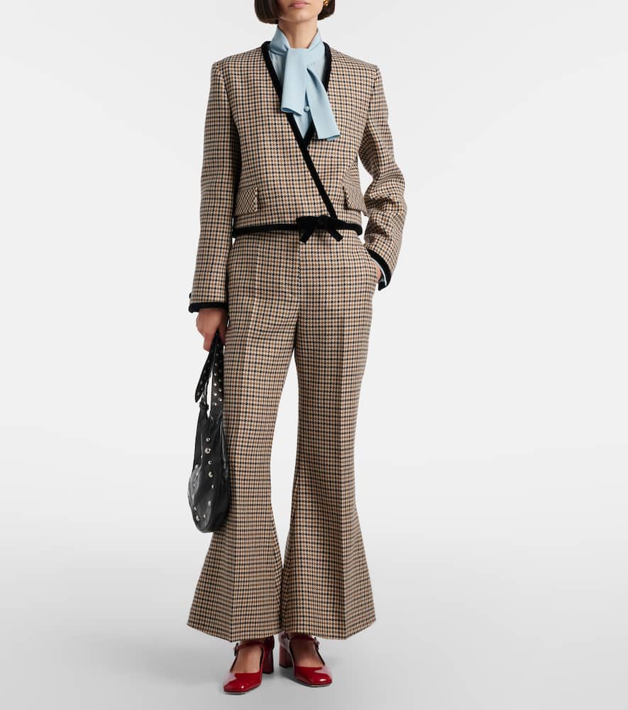Houndstooth virgin wool jacket