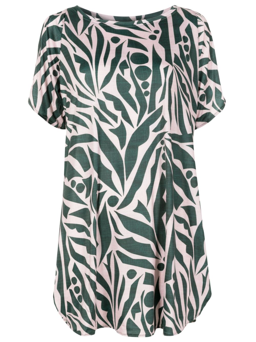 Allat graphic-print tunic dress - Green