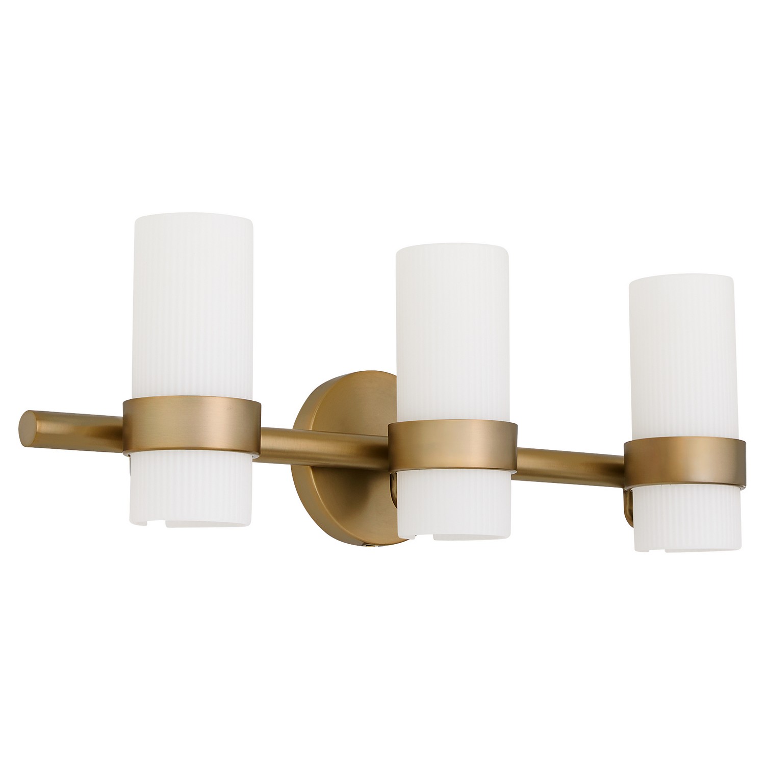 Brushed Brass Bathroom Vanity Light from the Sojourn Collection