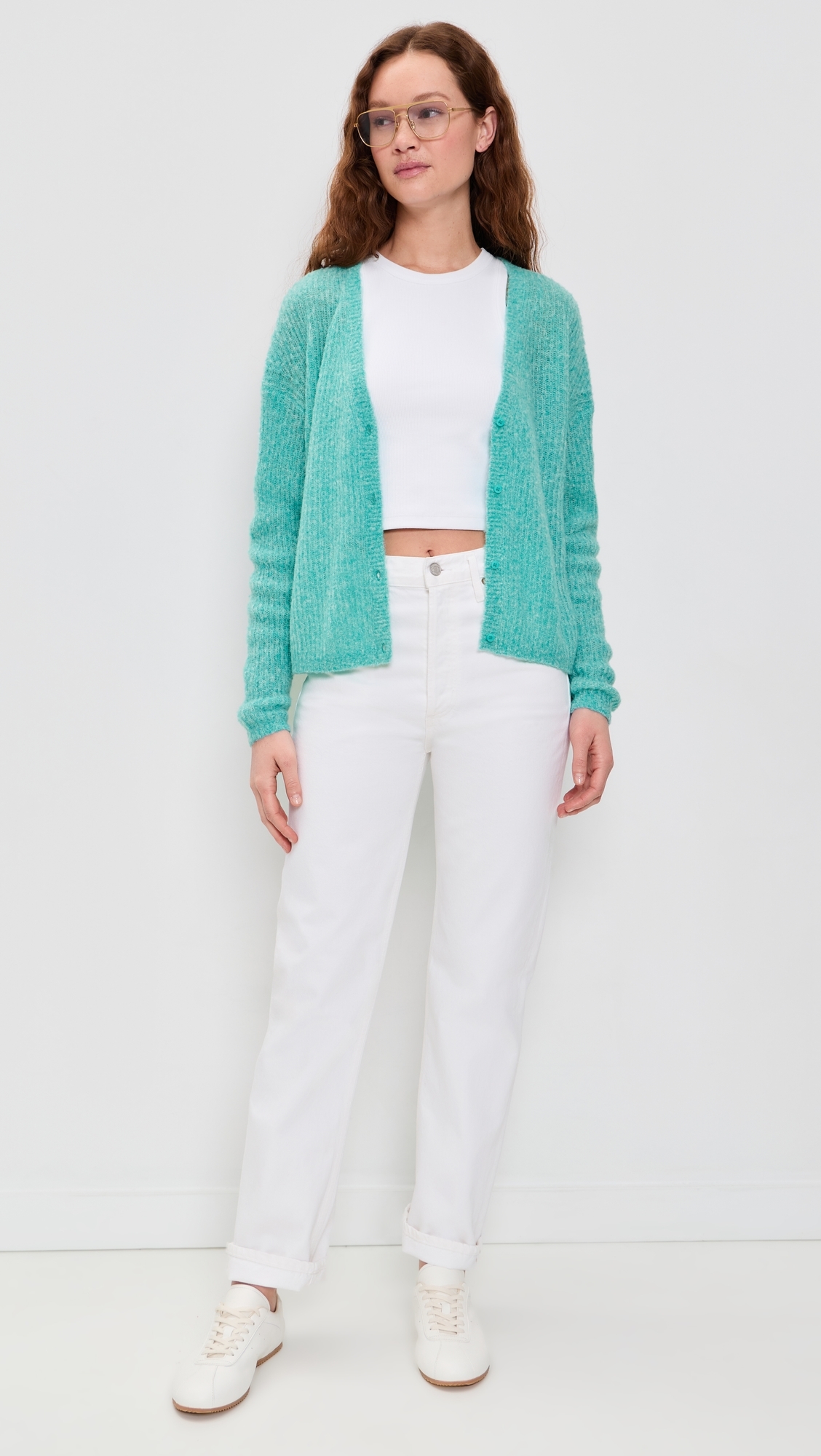 Nuggy Cardigan Turquoise Fluo Chine
