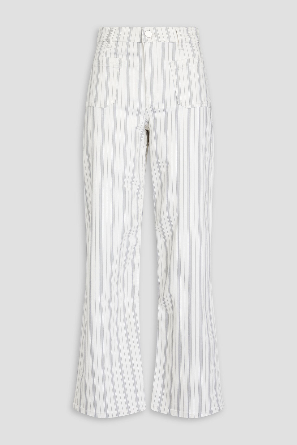 Le Slim Palazza Bardot striped high-rise wide-leg jeans