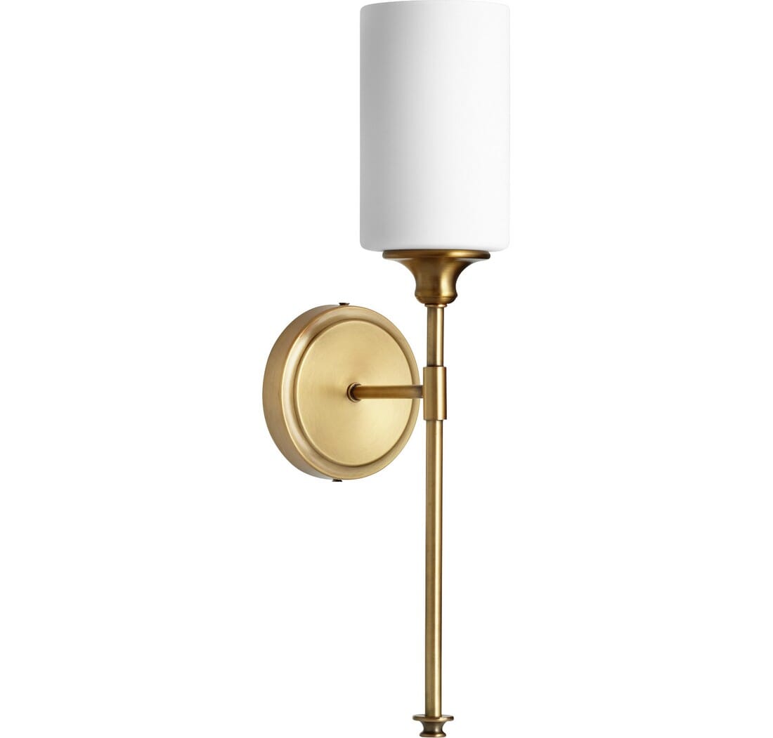 Quorum Celeste Wall Sconce in Aged Bra