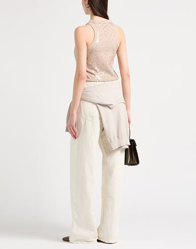 Woman Top Light brown Size XL Cotton, Elastane, Polyester