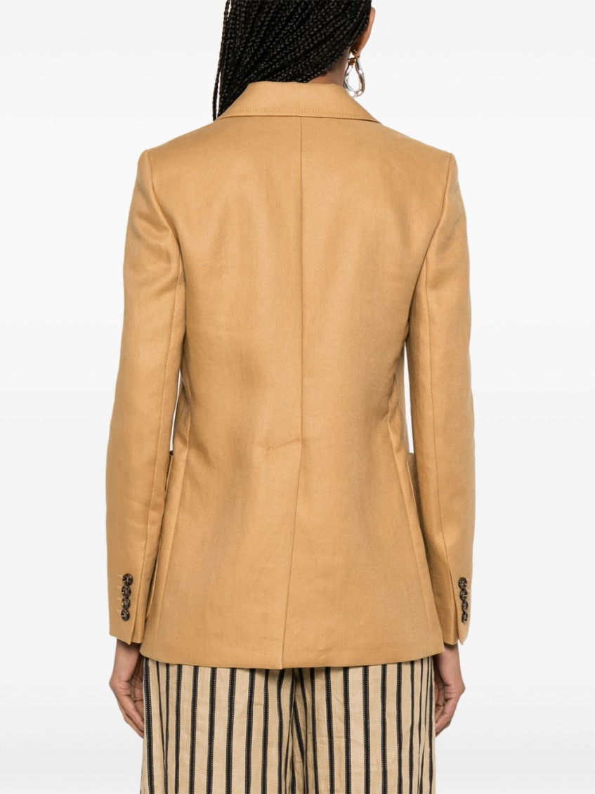 Light Brown Tailored Shoulder Blazer