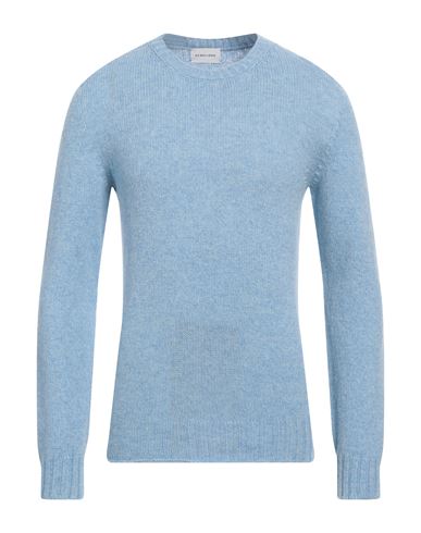 Man Sweater Sky blue Size XXL Merino Wool