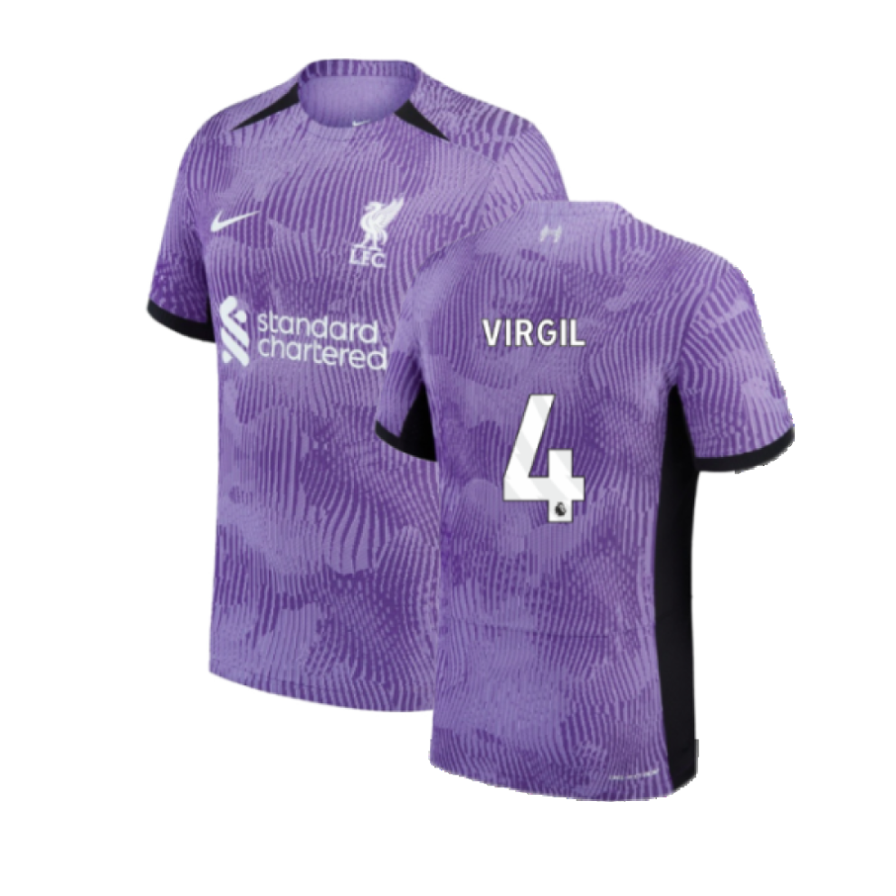 (S) 2023-2024 Liverpool Third Authentic Match Shirt (Virgil 4)