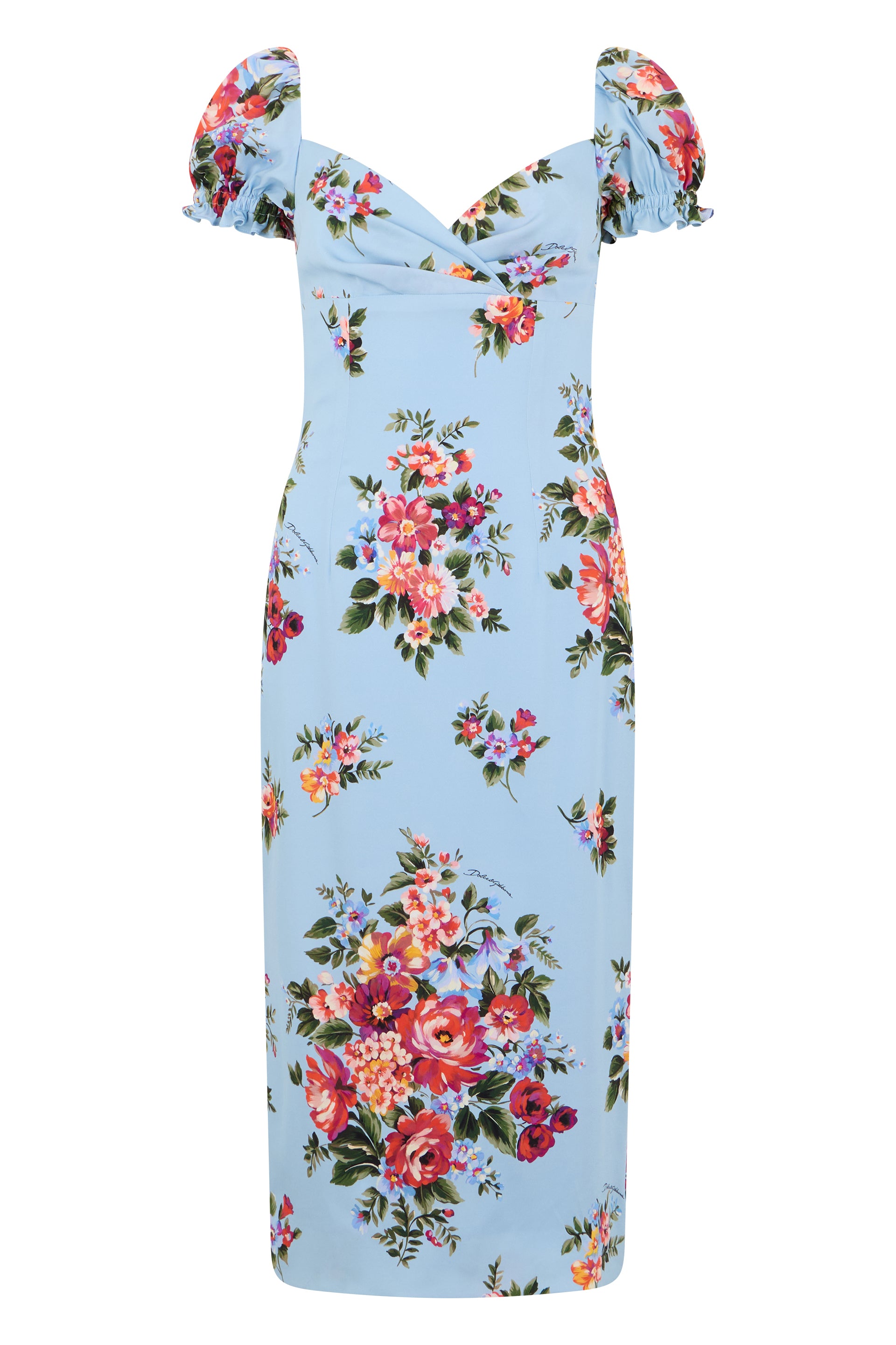 Floral Silk Dress with Elegant Design