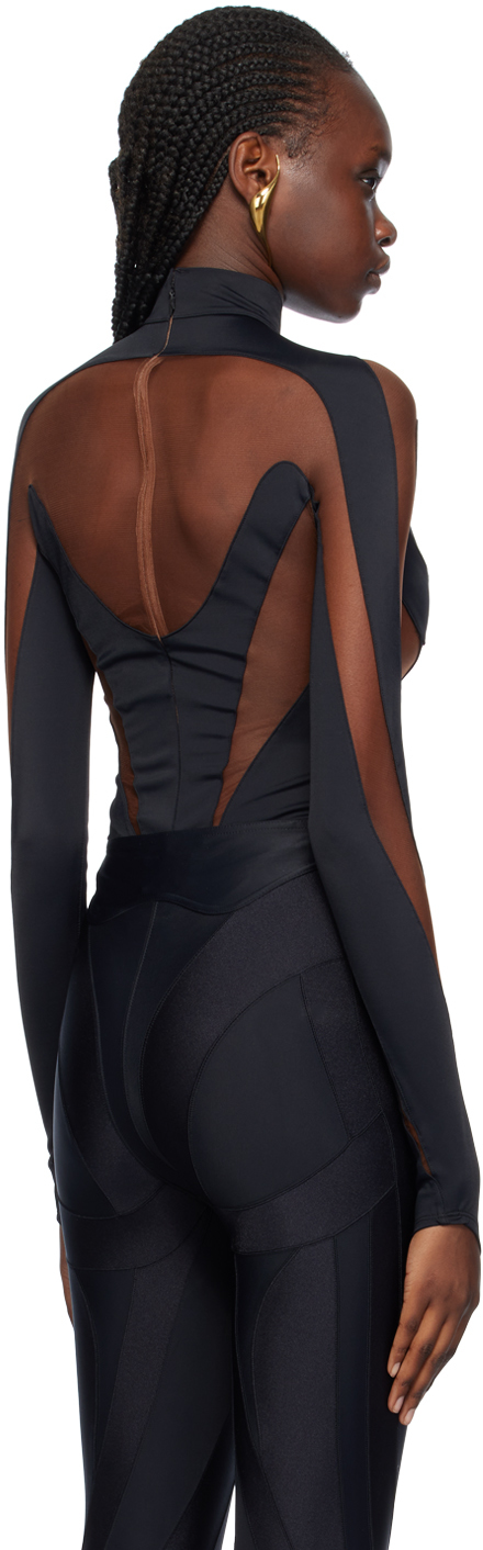 Mugler Black Illusion Bodysuit