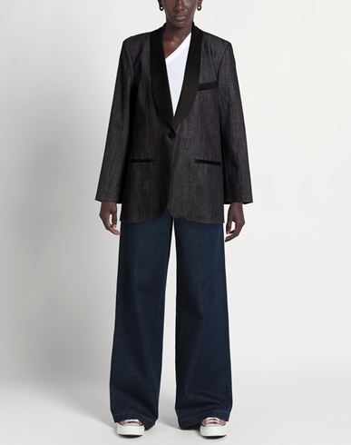 Woman Blazer Blue Size 4 Cotton