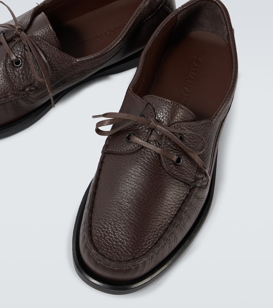 Saman Amel City Moc leather boat shoes