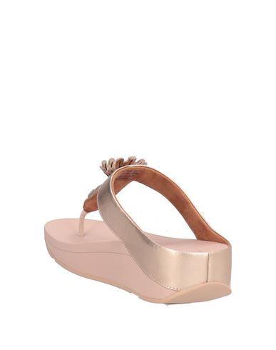 Woman Thong sandal Rose gold Size 5 Leather