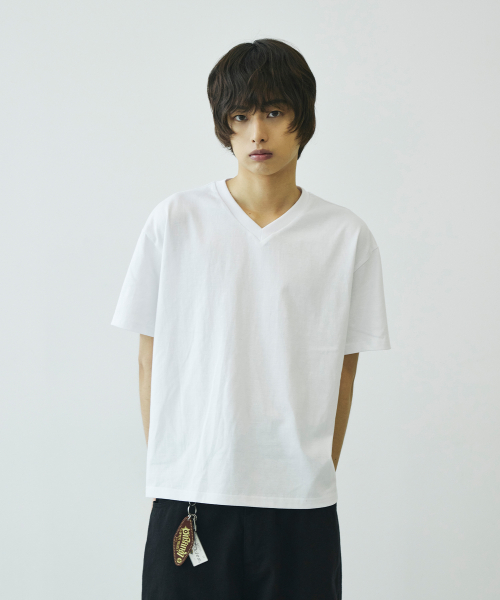 Crop V-Neck Short Sleeve T Shirt