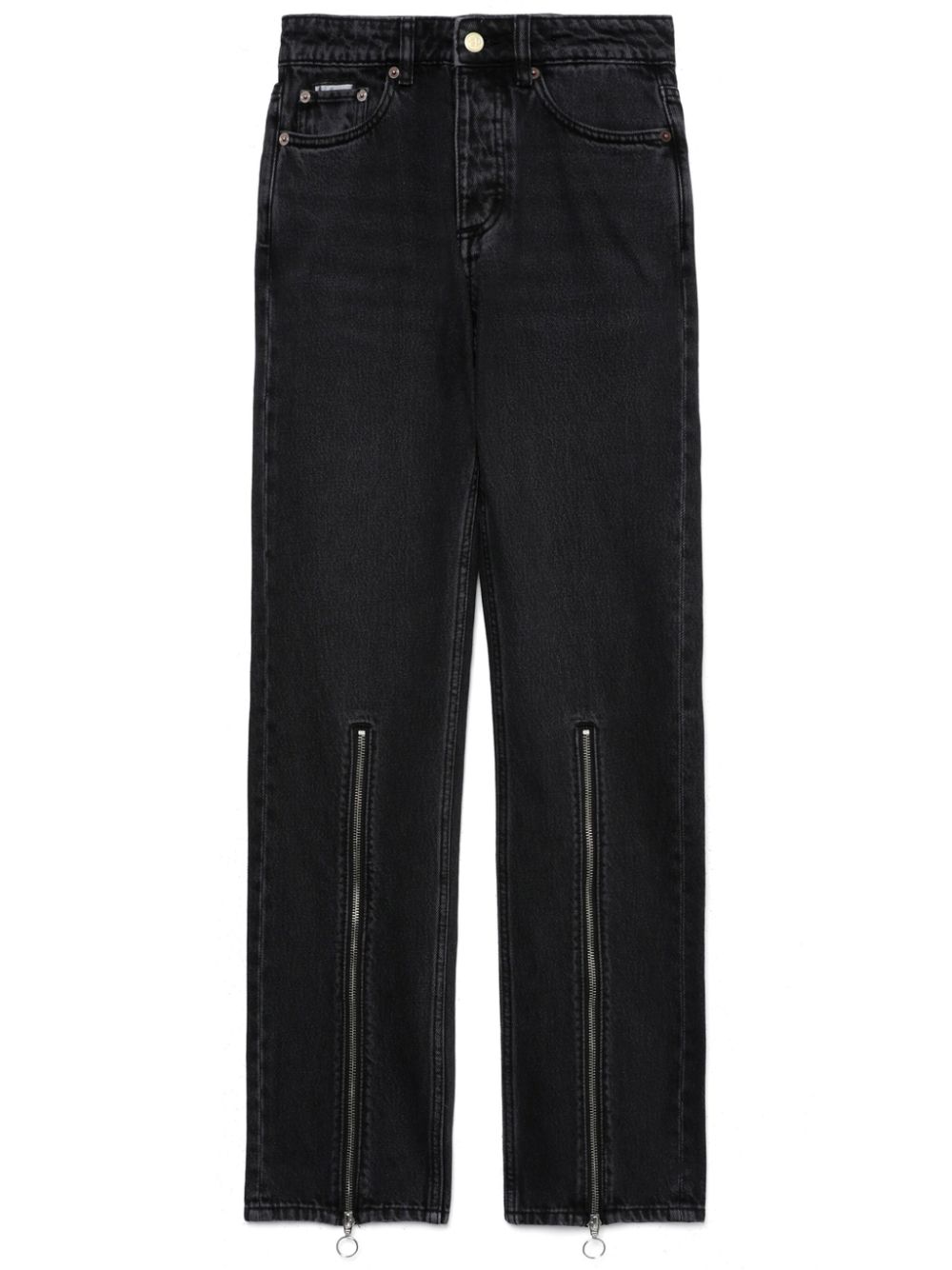 Orion cotton straight-leg jeans - Black