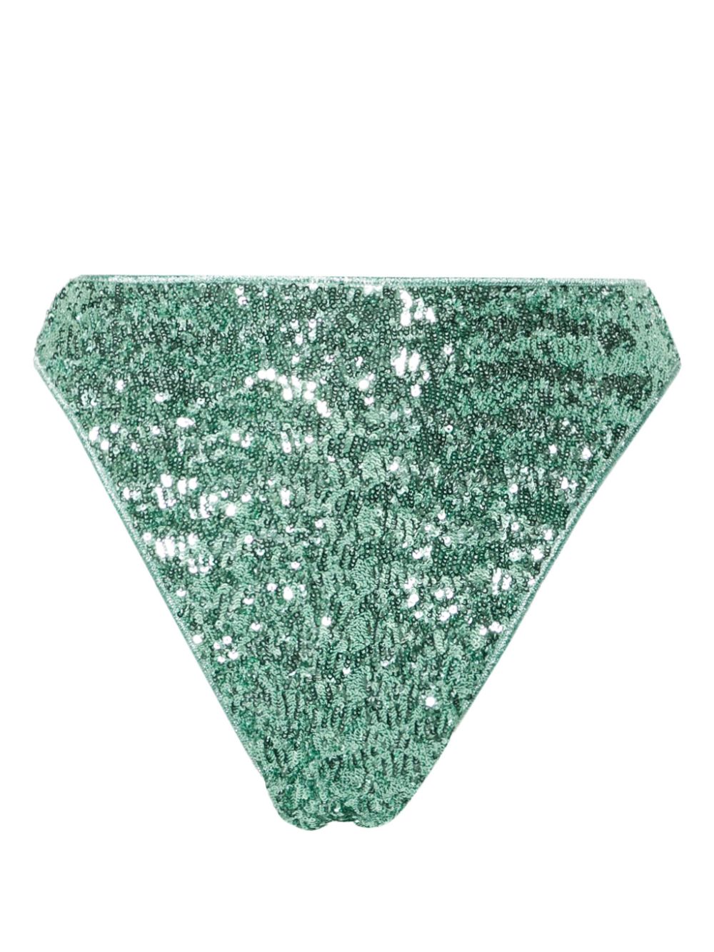 Sequin-embellished bikini bottoms - Green