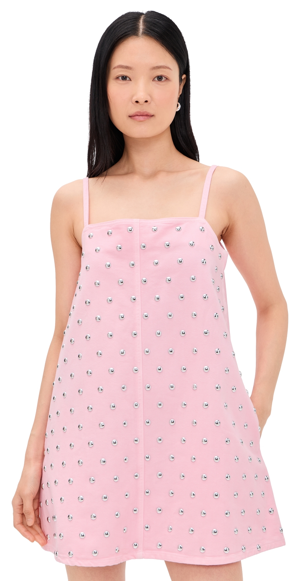 Studded Mini Dress Pink