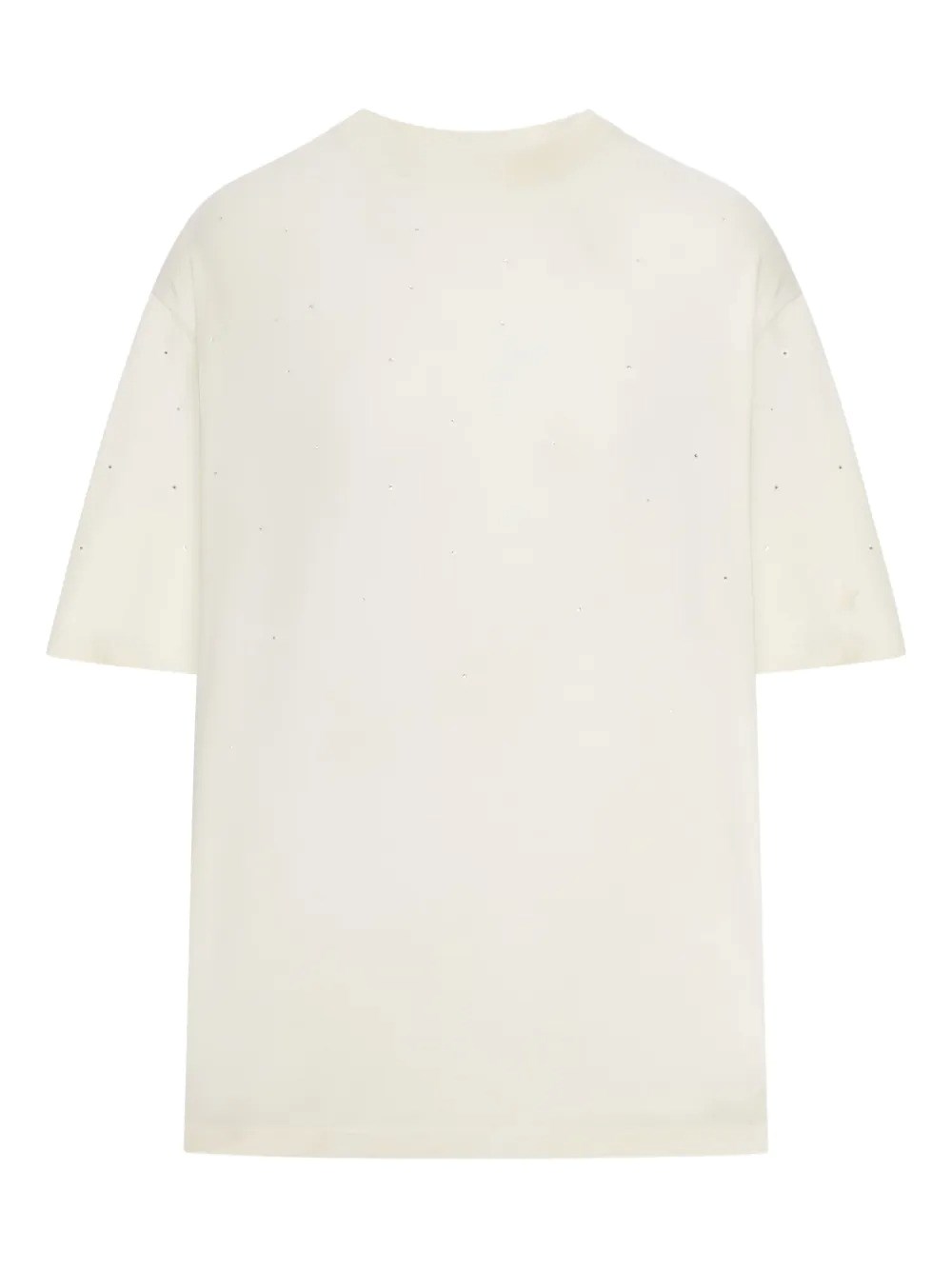 Star T-Shirt With Rhinestone And Logo Print On The Back