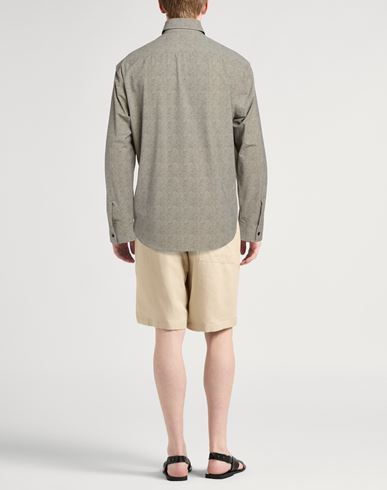 Man Shirt Military green Size L Polyamide, Elastane