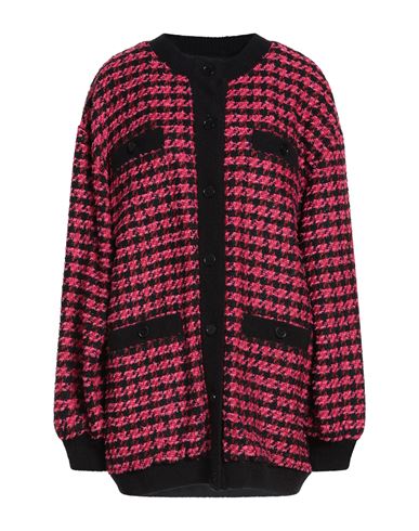 Woman Jacket Fuchsia Size 2 Cotton, Acrylic, Polyester, Wool, Viscose