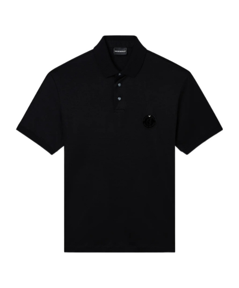 Logo-patch polo shirt