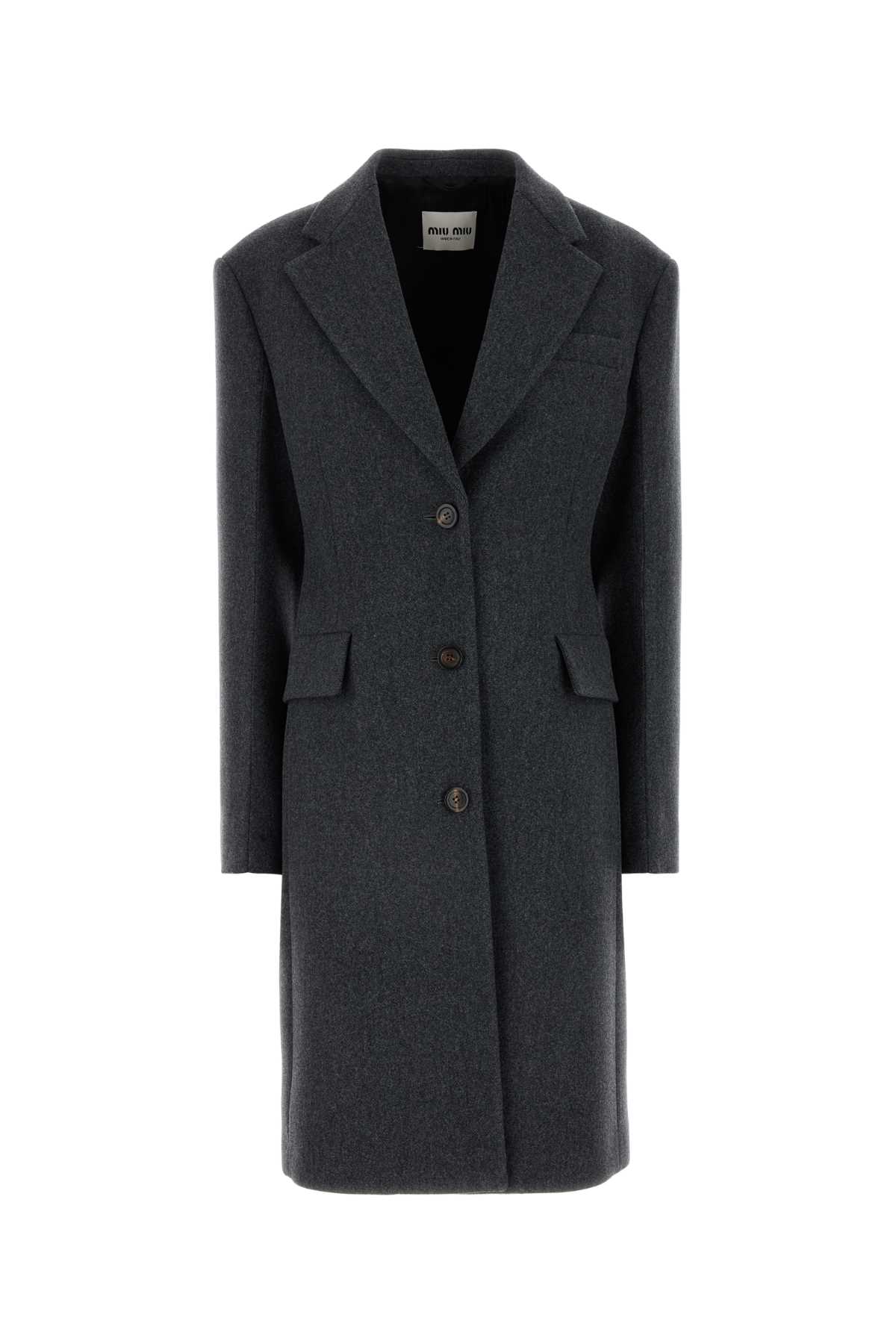 Grey virgin-wool coat