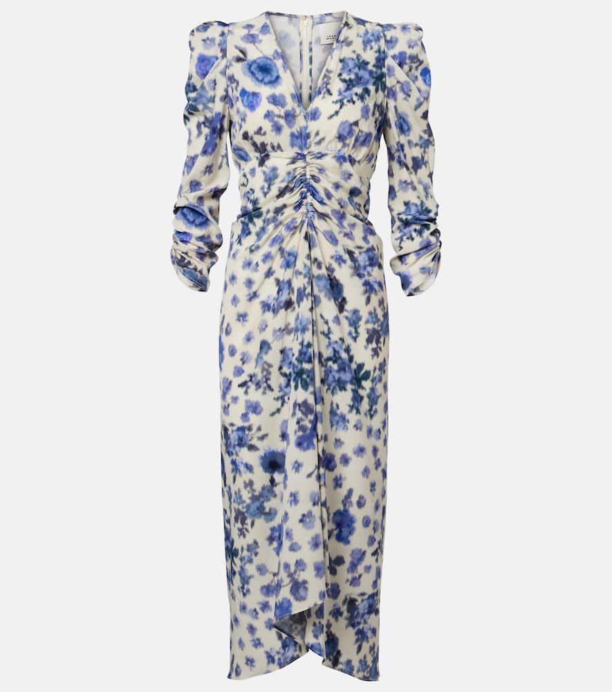 Albini floral silk-blend midi dress
