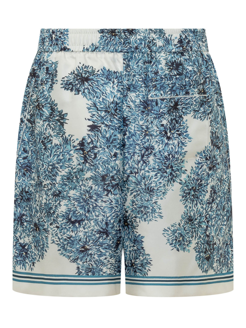 Blue Floral Shorts