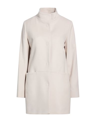 Icons Woman Coat Beige Size 12 Wool, Polyamide, Cashmere
