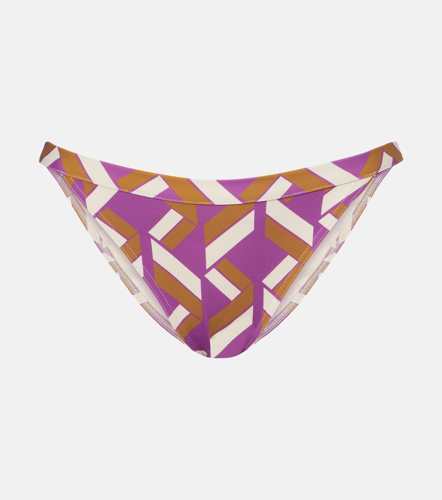 Fever printed high-rise bikini bottoms