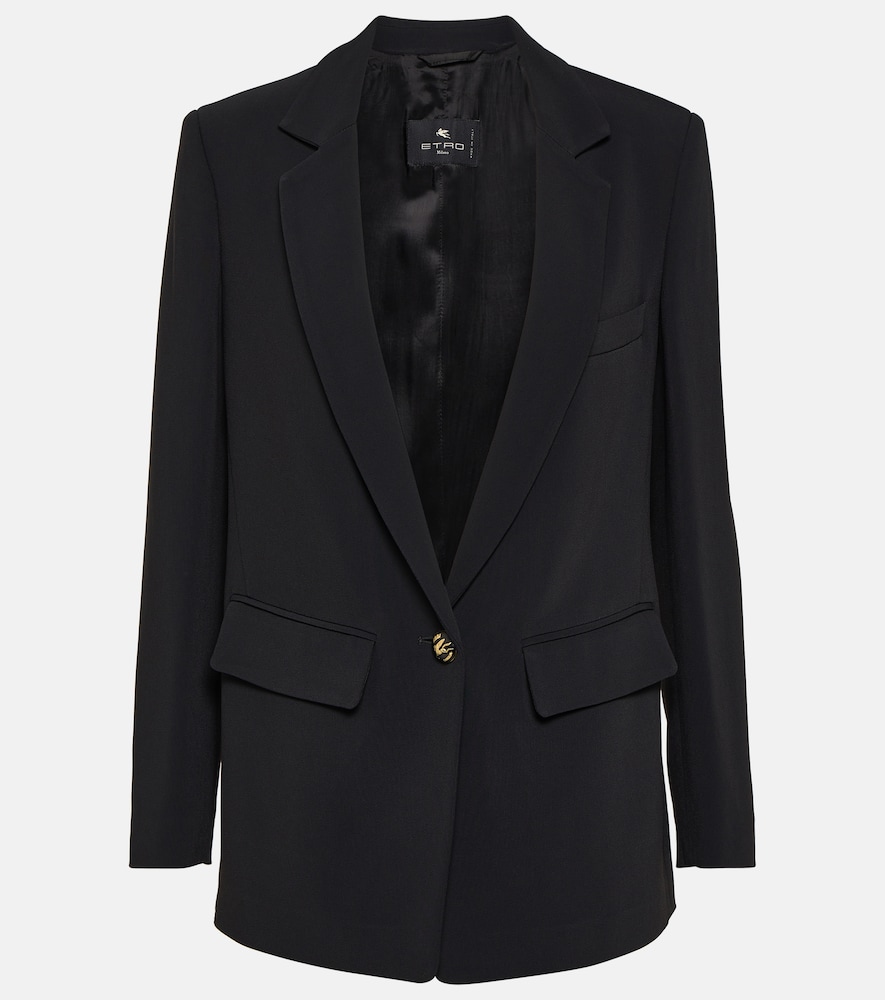 Single-breasted cady blazer