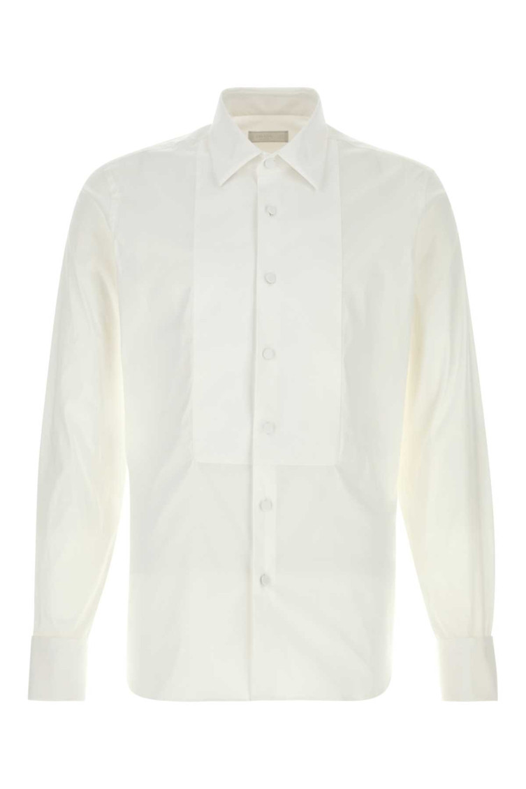 White Stretch Poplin Shirt
